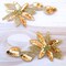 1 Piece 5.75 Inch Antique Gold Sequin Beaded Flower Iron On Applique Patch for Costumes